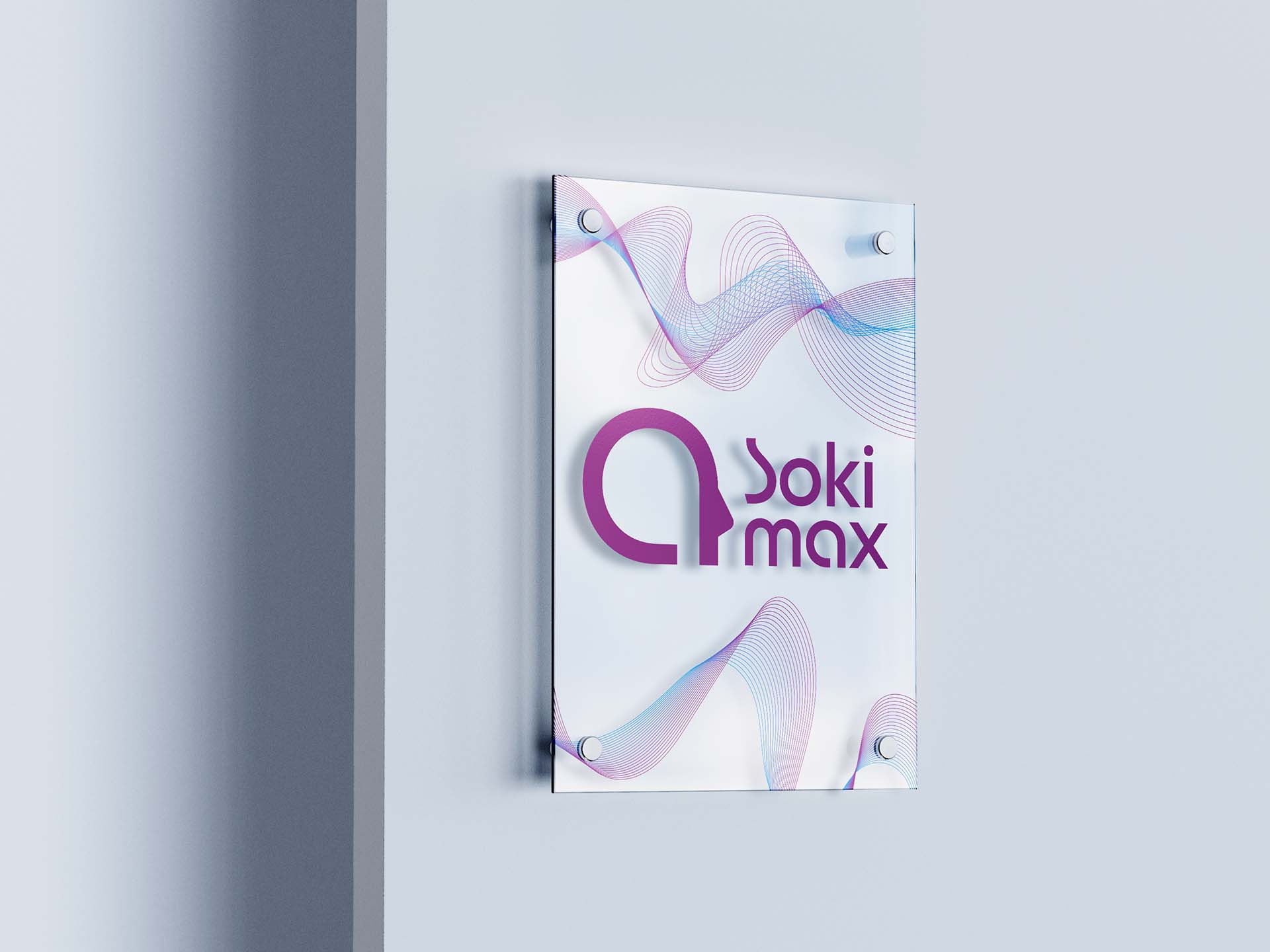 Señalética de Sokimax aplicada sobre vidrio